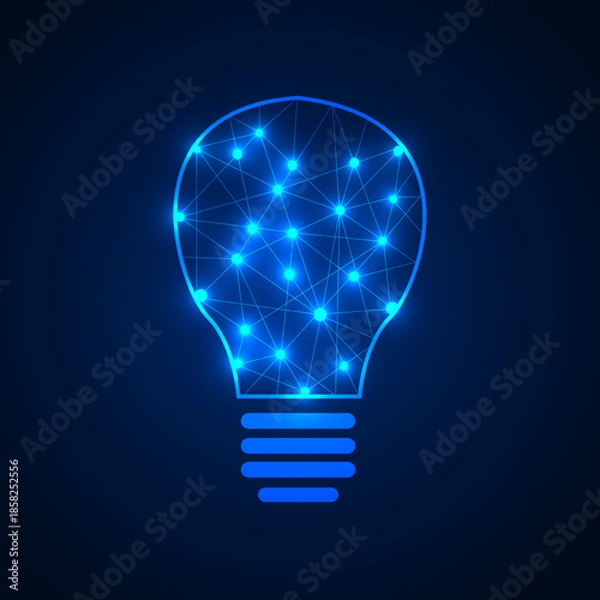 Obraz Geometric background and high tech circuit board connection system