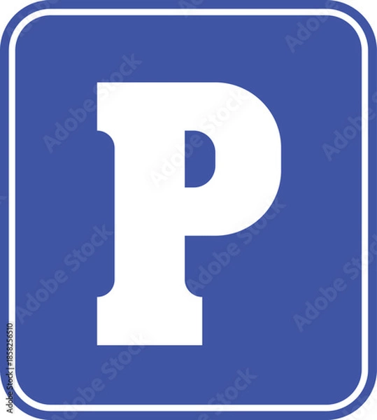 Obraz Parking sign icon, vector illustration