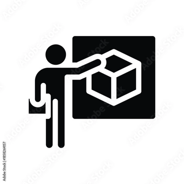 Fototapeta product presentation solid icon vector design good for web or mobile app