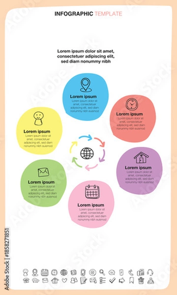 Obraz Doodle Infographic Template