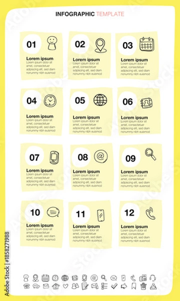 Obraz Doodle Infographic Template