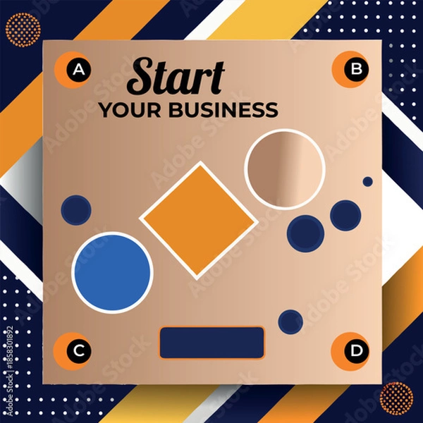 Obraz Abstract business instagram post