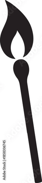 Obraz Burning Matchstick Icon
