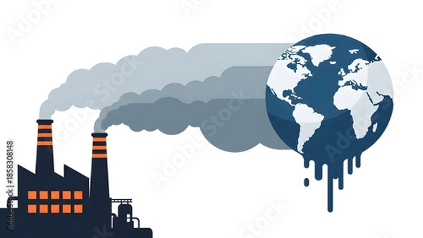 Obraz Industrial Pollution Climate Change