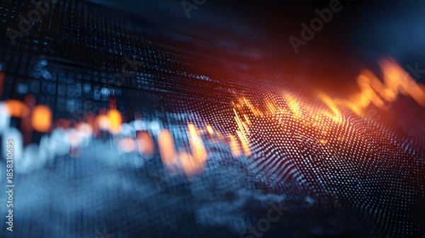 Obraz Dynamic data visualization in an abstract digital environment a close-up infographic innovation
