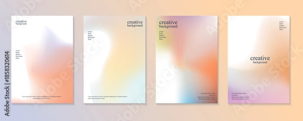 Obraz Soft Gradient Abstract Backgrounds Collection for Creative Projects