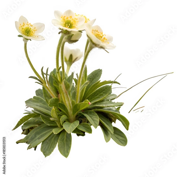 Obraz Alpine plant isolated on transparent background