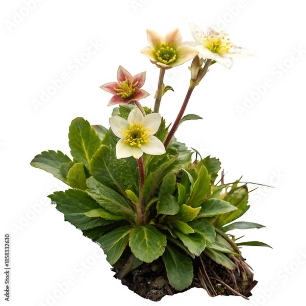 Obraz Alpine plant isolated on transparent background