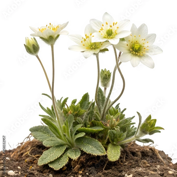 Obraz Alpine plant isolated on transparent background