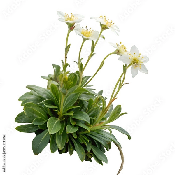 Obraz Alpine plant isolated on transparent background