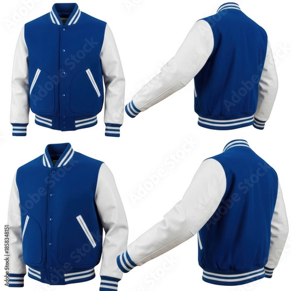 Obraz Blue and white varsity jacket