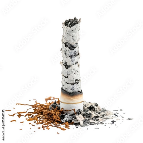 Obraz Extinguished cigarette with ash