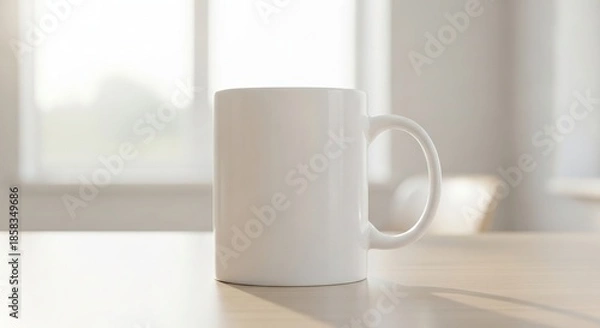 Obraz White mug on a windowsill
