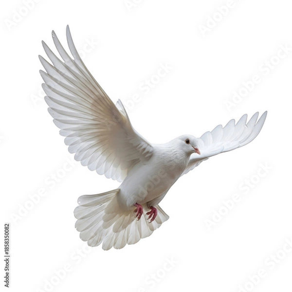 Obraz White dove in flight