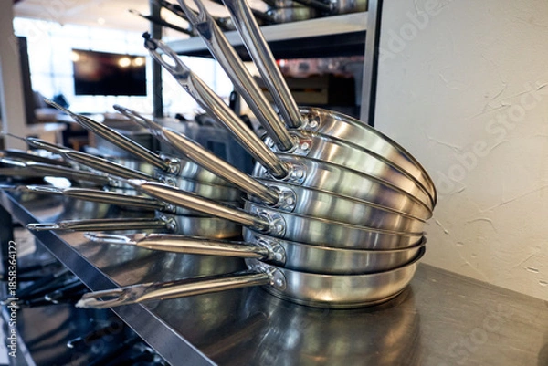 Obraz stainless steel kitchen utensils