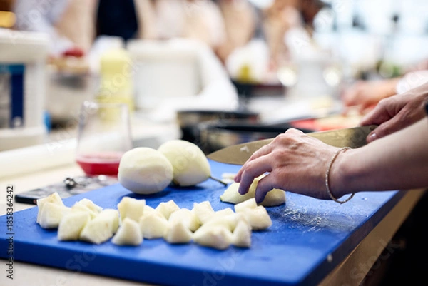 Obraz chef preparing dough