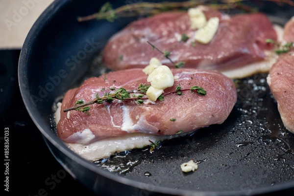 Obraz beef steak with vegetables