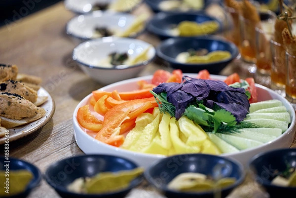 Obraz thai noodle soup with shrimp