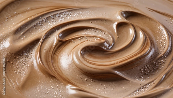 Fototapeta Swirled Chocolate Cream Texture.