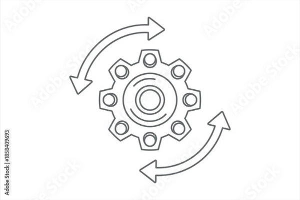 Obraz Rotating Gear Update Graphic