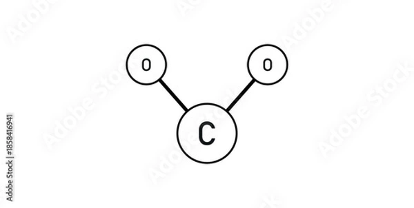 Fototapeta Carbon Dioxide (CO2) Structure Formula.
