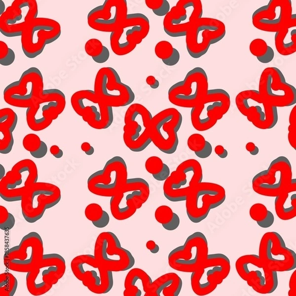 Fototapeta Romantic Bow Seamless Pattern Background