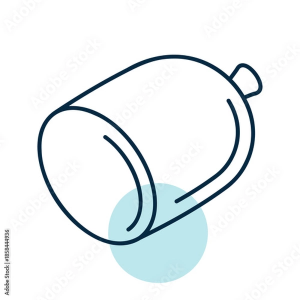 Obraz Cooked Sausage Roll Minimalistic Flat Icon