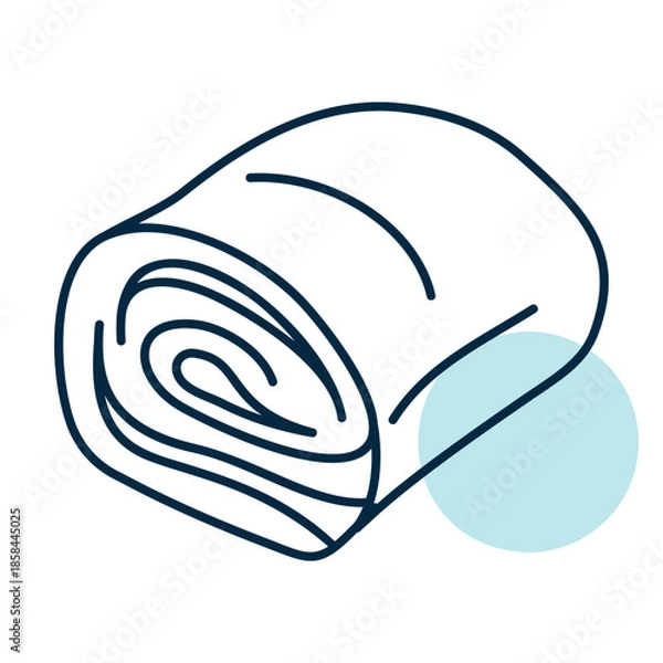 Obraz Rolled Pancetta Meat Minimalistic Flat Icon