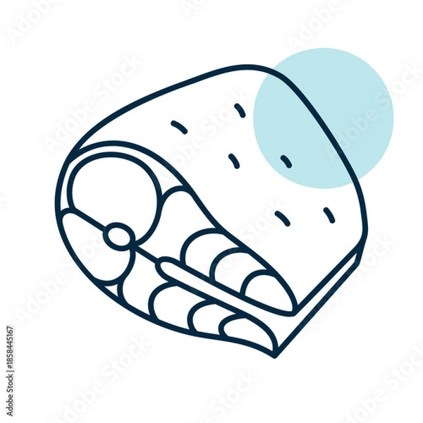 Obraz Mackerel Fish Fillet Minimalistic Flat Icon