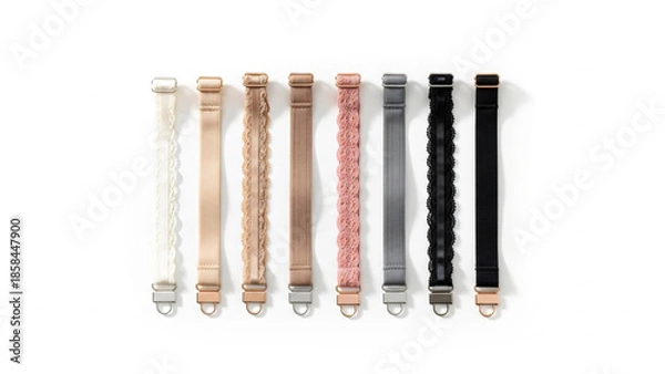 Obraz Assorted Zipper Pouches on White Background.