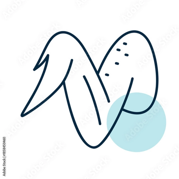 Obraz Duck Chicken Wing Minimalistic Flat Icon