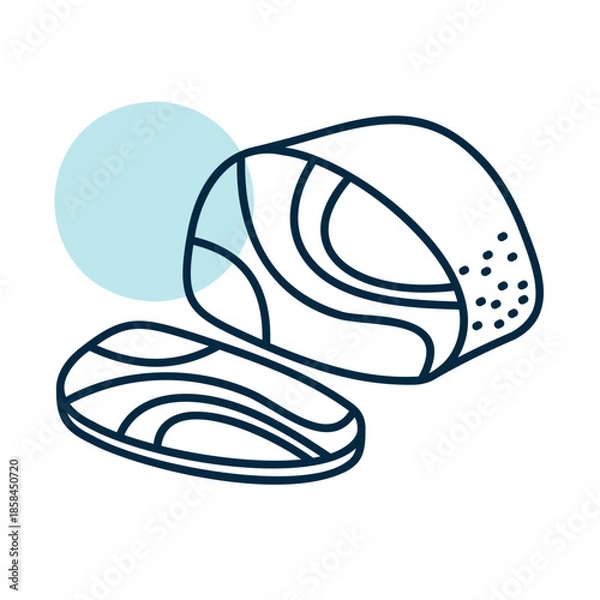 Obraz Pastirma Cured Meat Minimalistic Flat Icon
