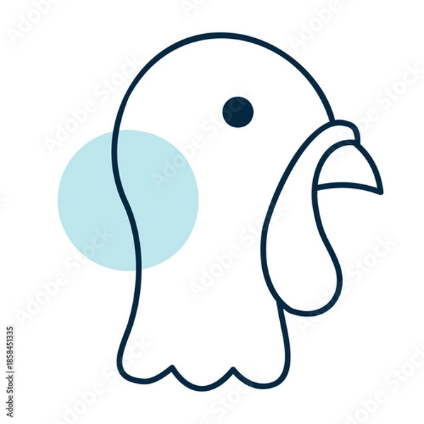 Obraz Turkey Head Minimal Flat Line Icon