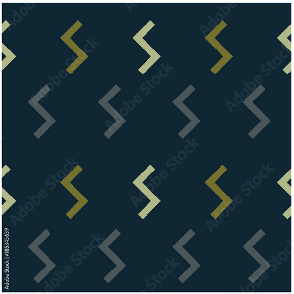 Fototapeta Geometric zigzag shapes seamless pattern. Design for print, fabric, textile. Seamless wallpaper