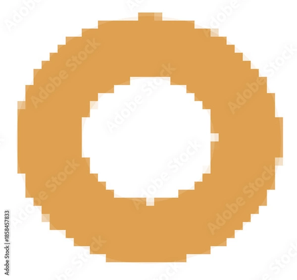 Obraz brown donut pixel style