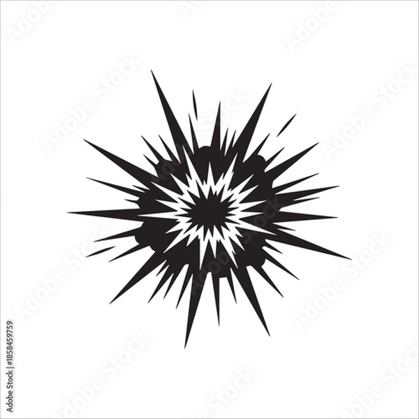 Obraz Vector explosion icon in black color flat style