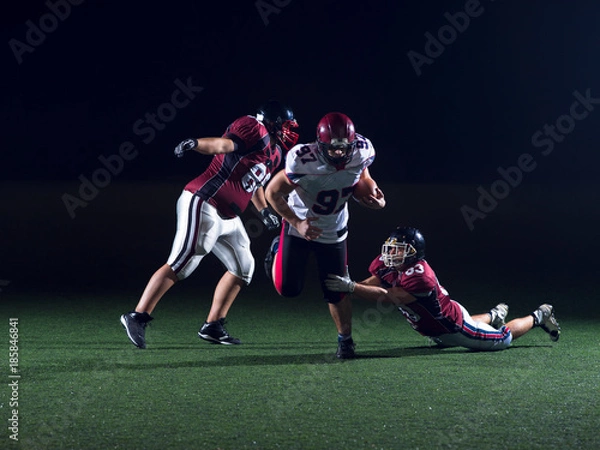 Fototapeta American football players in action