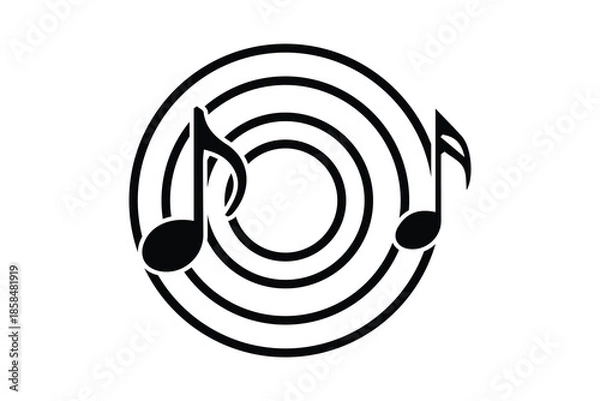 Obraz Music notes wave vector 2