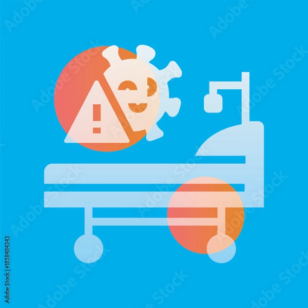 Obraz infectious disease facility glassmorphism illustration.