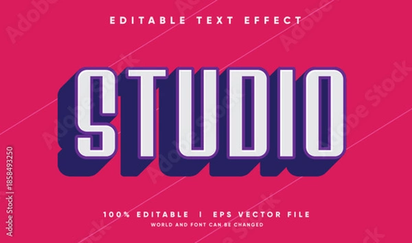 Obraz studio vector text effect with modern style