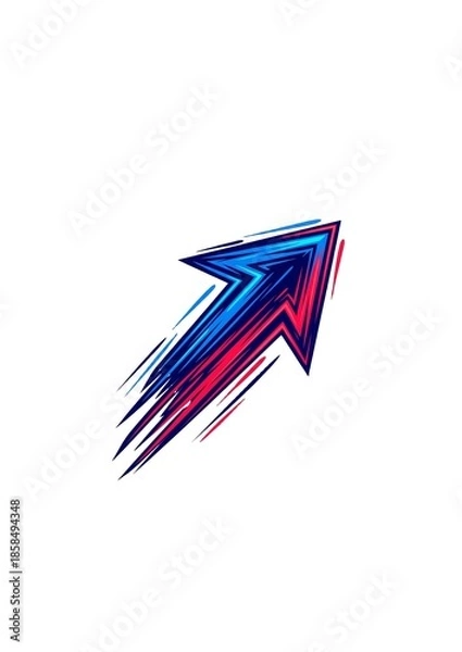Obraz Dynamic Speed Up Arrow Illustration