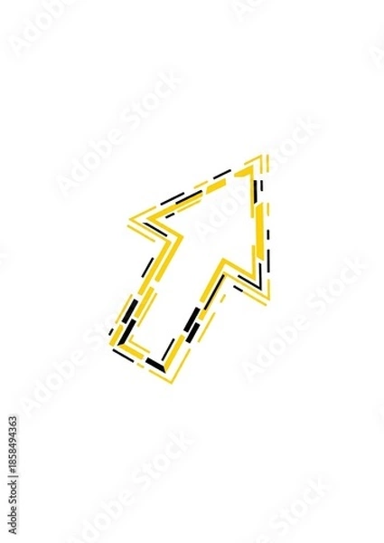 Obraz Minimal Glitch Up Arrow Design