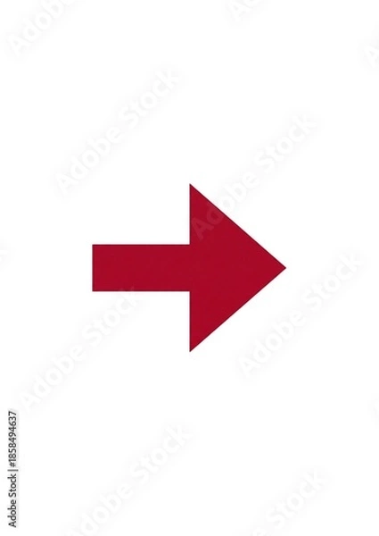 Obraz Red Right Direction Arrow Icon