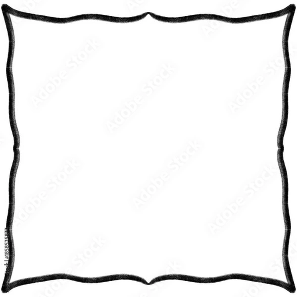 Fototapeta Minimal Wavy Square Frame