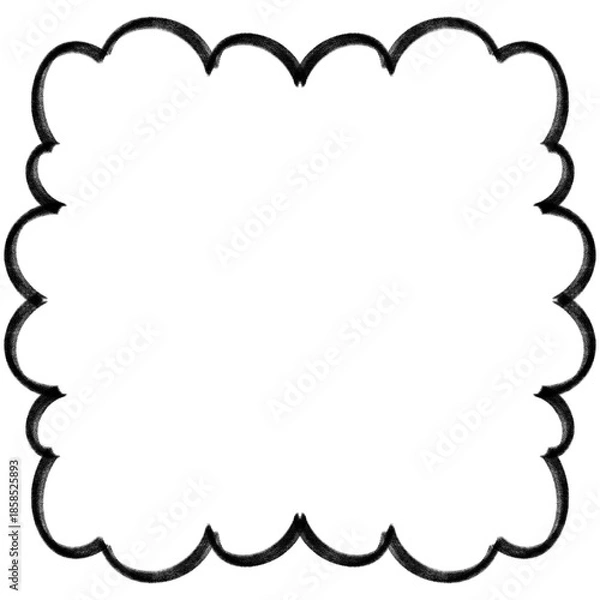 Obraz Scalloped simple Square Frame