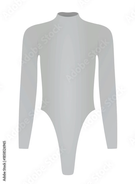 Obraz Grey bodysuit shirt. vector illustration