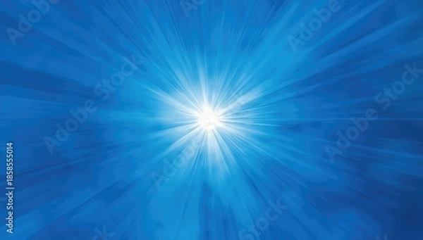 Fototapeta White flash against a blue background serving as a digital interface element, enhancing user focus