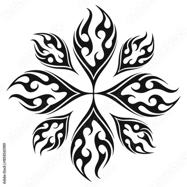 Obraz Abstract tribal flower design