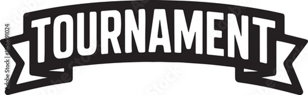 Obraz Tournament text vector transparent