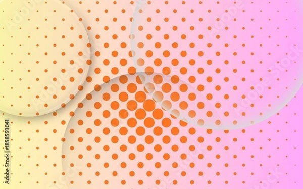Obraz Seamless abstract vector background featuring a vintage pink polka dot pattern 